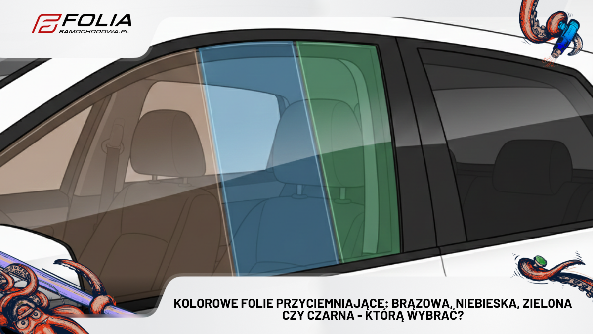 Kolorowe folie przyciemniające: brązowa, niebieska, zielona czy czarna - którą wybrać?