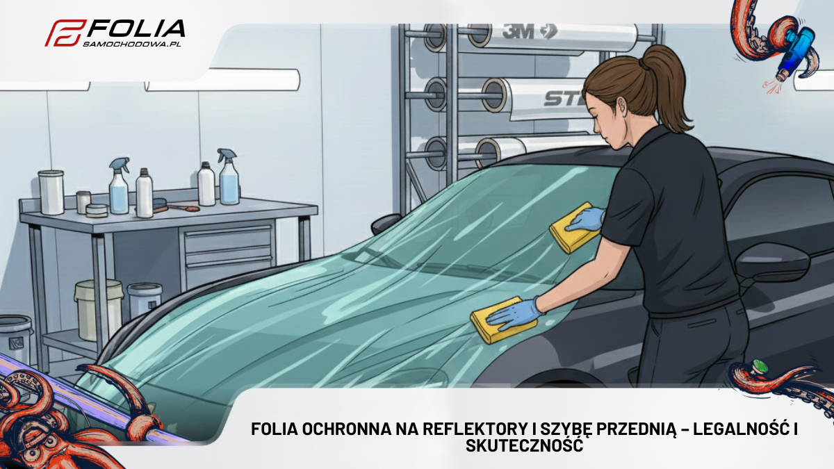 Folia ochronna na reflektory i szybę przednią – legalność i skuteczność
