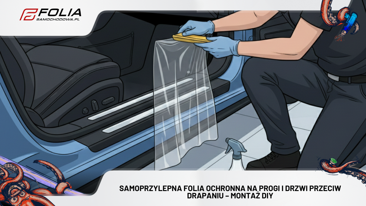 Samoprzylepna folia ochronna na progi i drzwi przeciw drapaniu – montaż DIY
